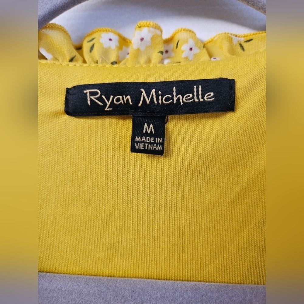 Ryan Michelle Yellow Flowy Floral Maxi Sundress - Picture 3 of 5